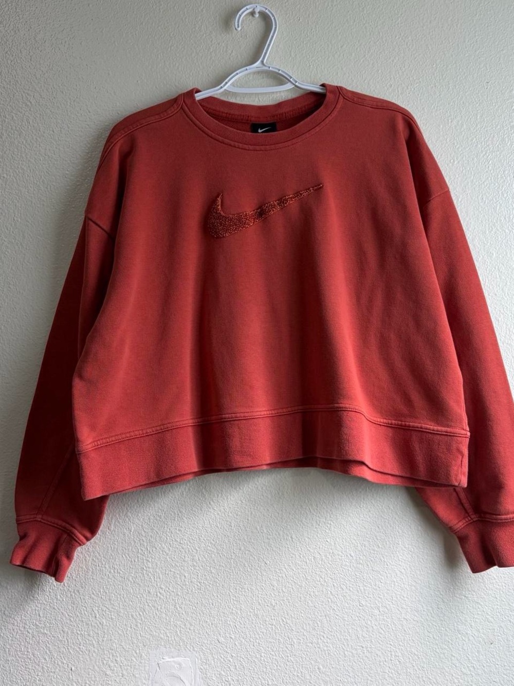 Nike Dri-FIT Get Fit crewneck sweatshirt with textured Swoosh